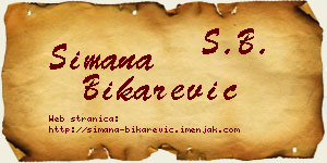 Simana Bikarević vizit kartica